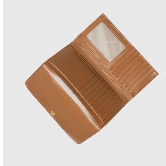 EUC Michael Kors Jet Set Charm Monogram Large Tri Fold Wallet Brown/Acorn - Picture 6 of 9